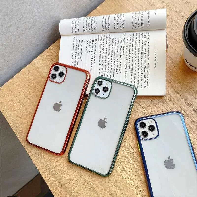 

Shockproof Electroplated Crystal Clear Chrome TPU Case for iPhone 11 pro max xs max xr 6 6s 7 8 plus