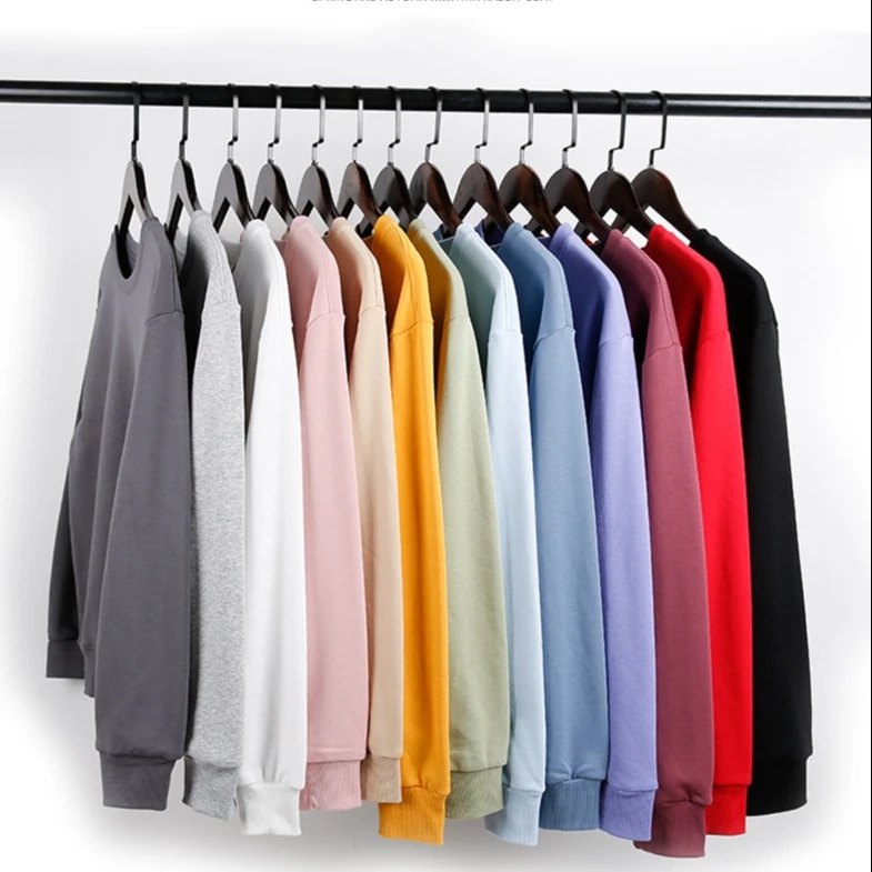 

Unisex 100% cotton crew neck oversized hoodies sweatshirt