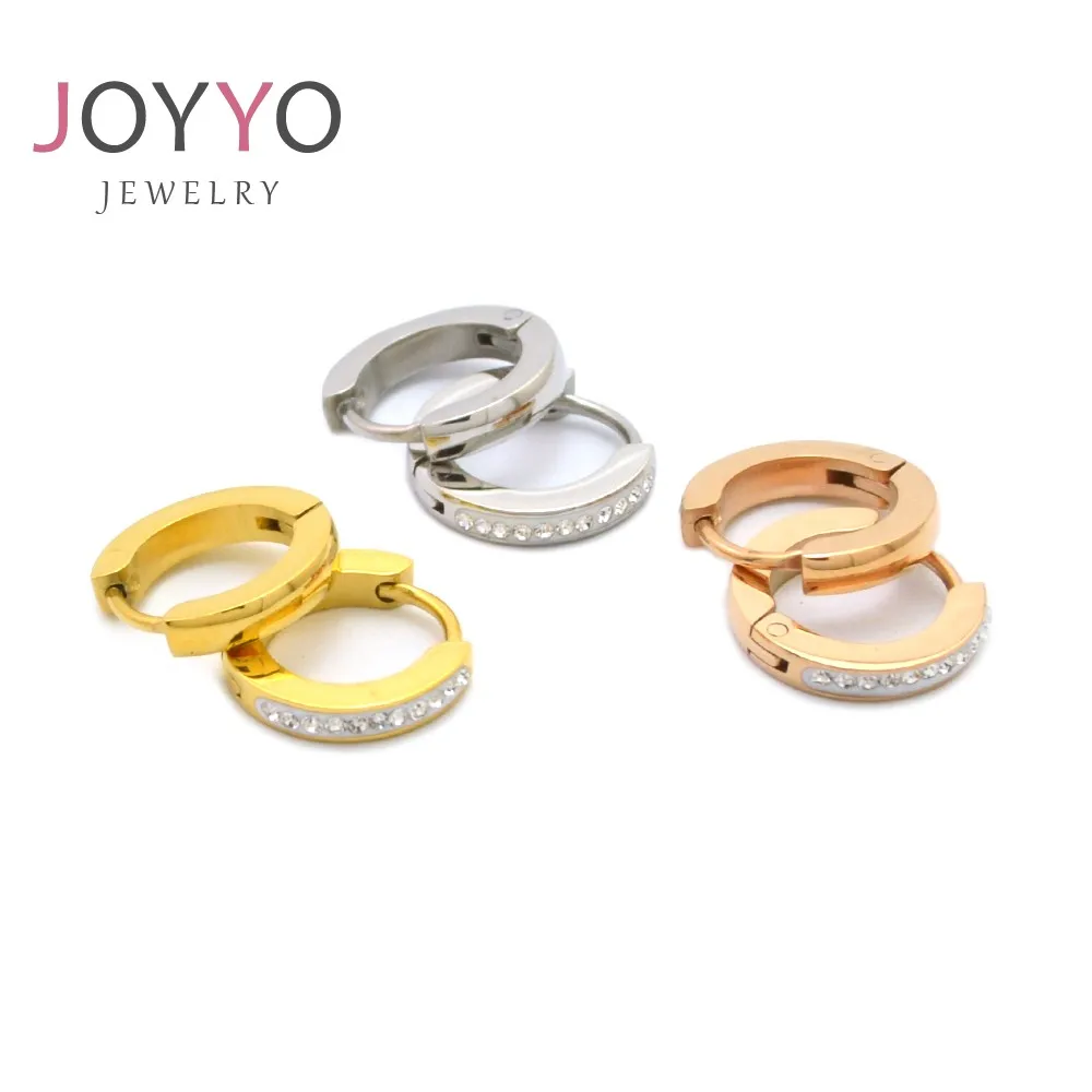 

2021 New Arrival Fashion Elegant Jewelry Full Pave Diamond Bling Dome Huggie Hoop Earrings