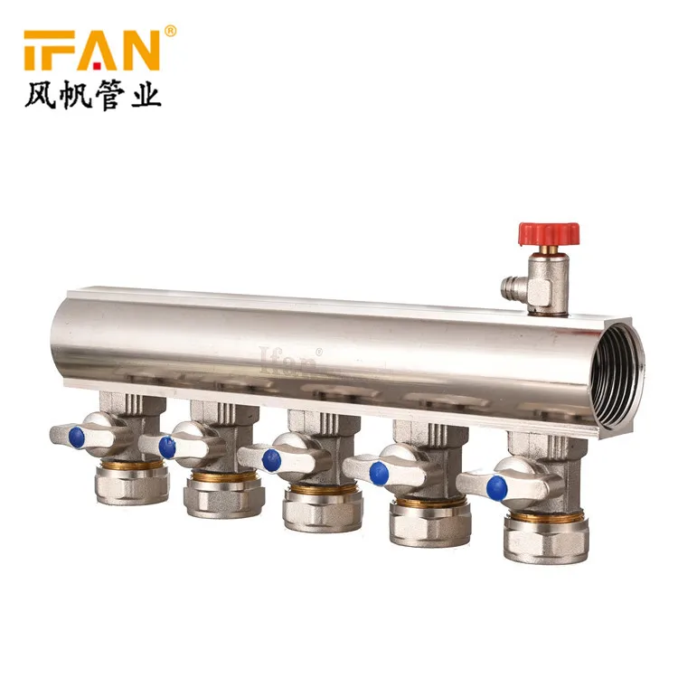 

Ifan new design pipe fitting 2-8 ways Manifold ball valve separate for water distribution