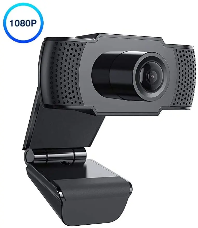 

Full HD 1080P Streaming Webcam with Microphone for Desktop Computer Tablet Laptop, Black