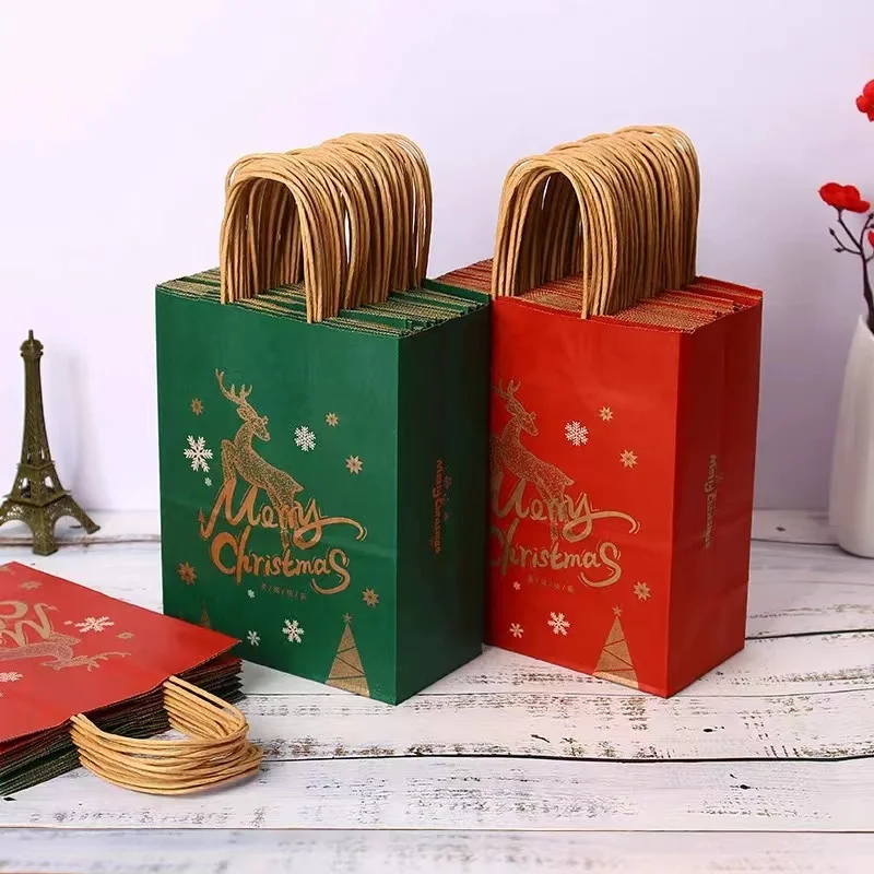 

Lipack Wholesale Kraft Paper Favour Bags Christmas Kraft Paper Bag For Gift Package