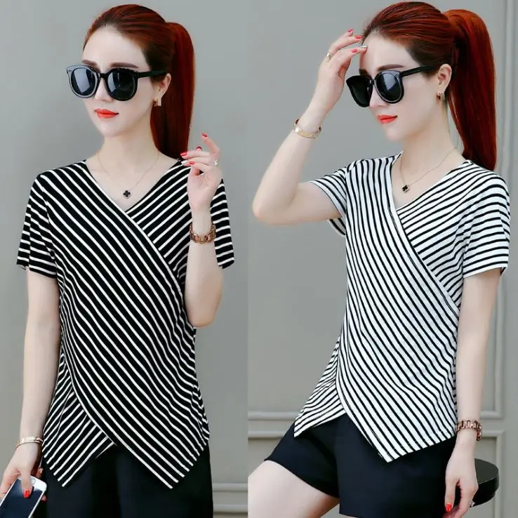 

new design big size women's short sleeve stripe shirt ladies business blouse, Black, purple, wine red, blue, dark blue, dark green