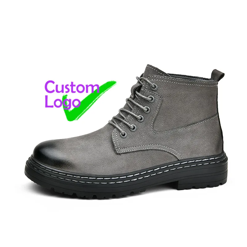 

lace Cow Leather Leather Shoes Manufacturer Midsole Negra Erkek Men Genuine Leather Shoes Police Men Shoes high top Simple