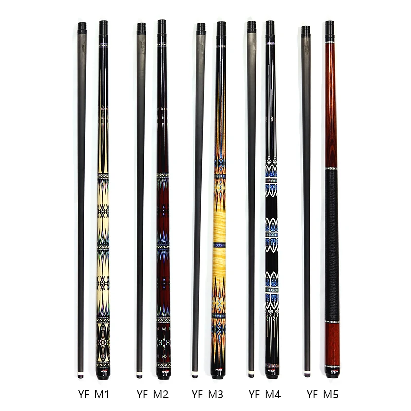 

M1- M5 YFEN Carbon Fiber Shaft 11.75MM/12.5MM Maple Butt Billiard 8 Ball Pool Cue Stick