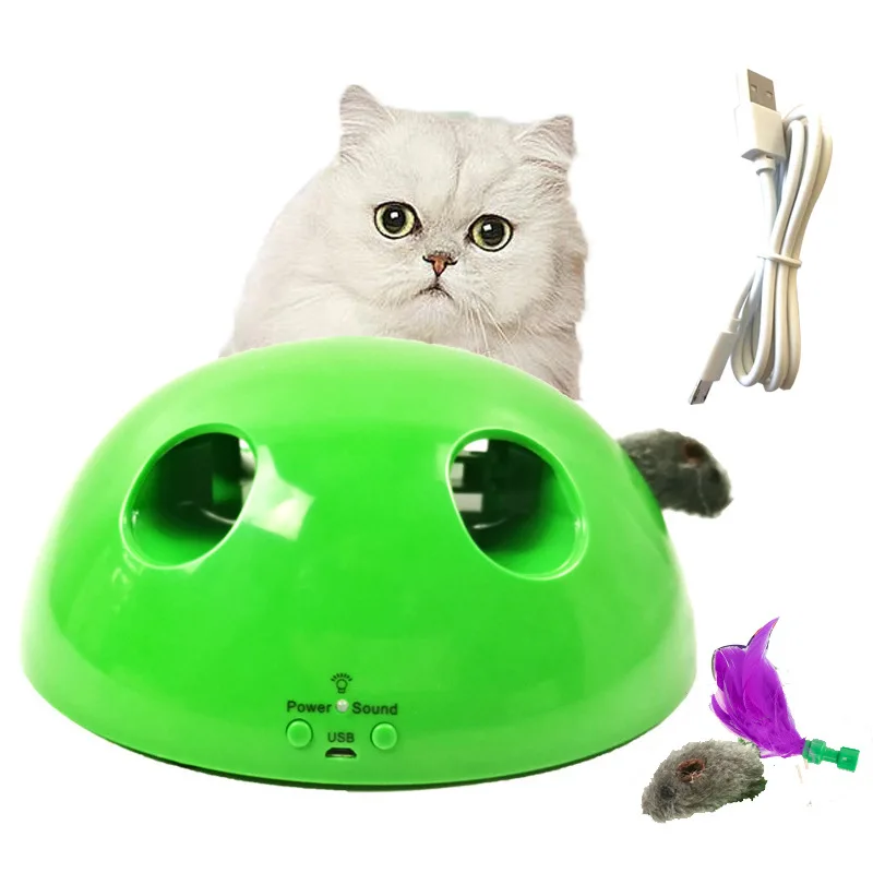 

Hot Amazon High Quality Popping Mouse Cat Toy Usb Charge Rechargeable Pop Toy Play Fun Interactive Toy Mouse Squeak Sound