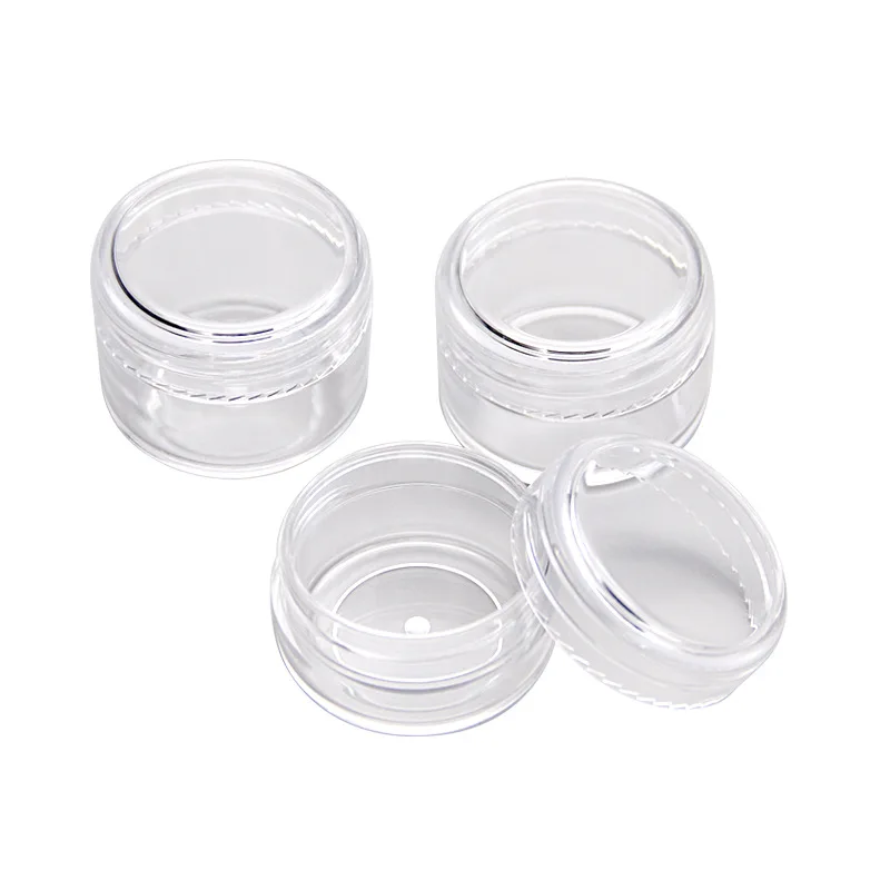

Wholesale Small Empty 3g 5g 10g 20g 30g Clear Eye Shadow Lip Balm PS Plastic Cream Jars