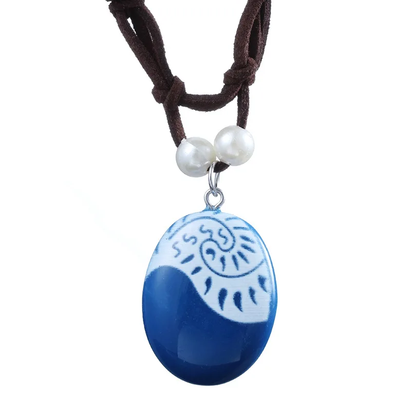 

Fashion Jewelry Movie Charm Hand-woven jewelry Sea Blue Gemstone Necklace, Bule