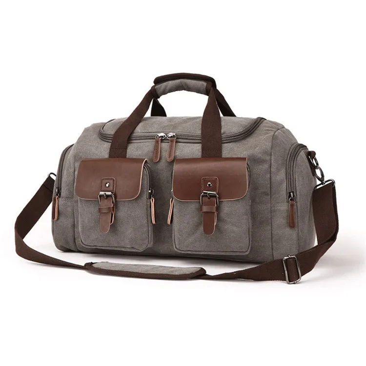 

Custom High Quality Canvas Travel Bag Portable Waterproof Duffel Bag, Picture shows