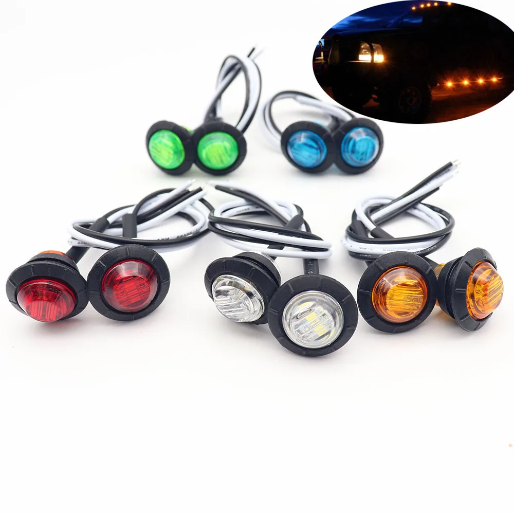 3/4 INCH Round Red LED Light F	