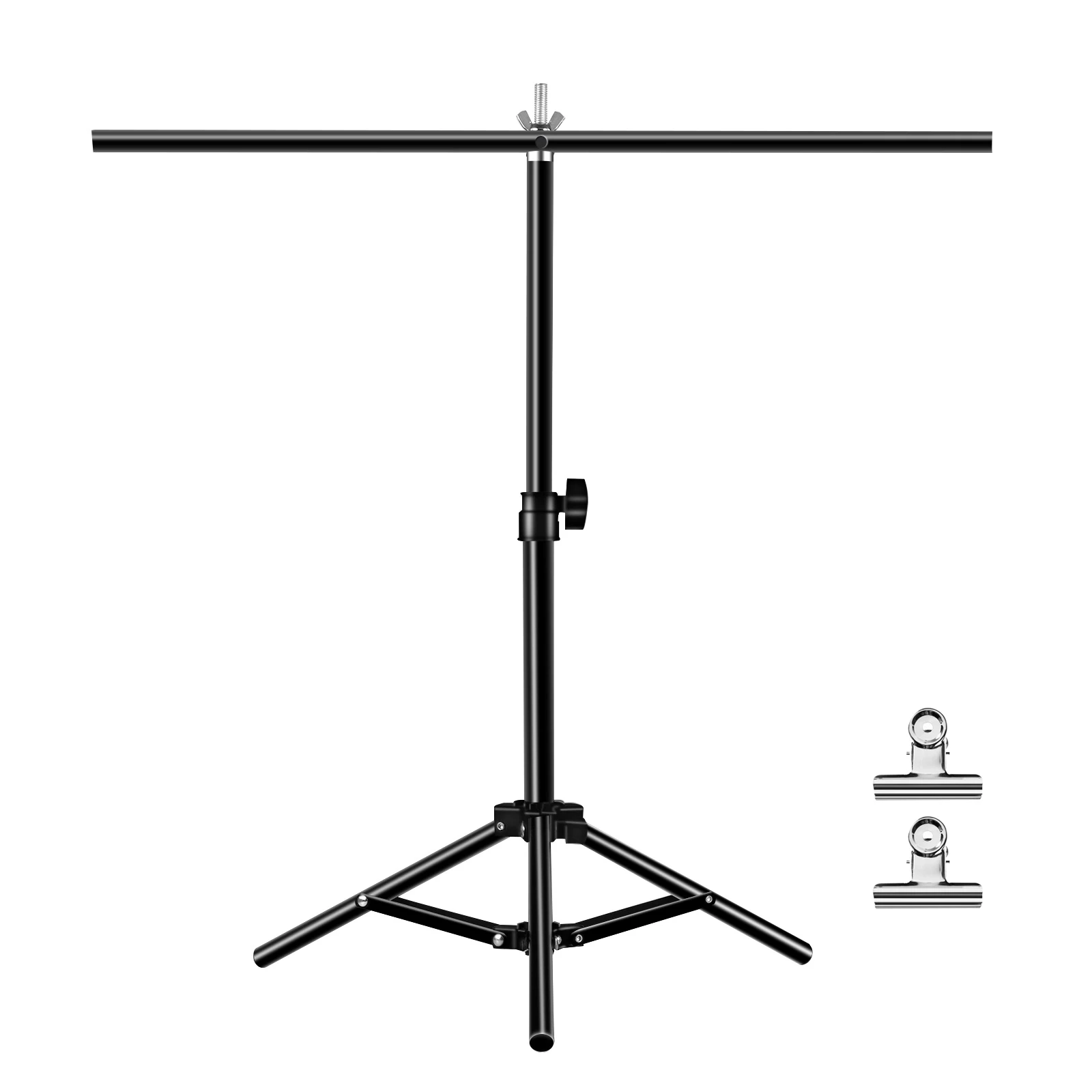 

Wholesale PULUZ 67cm T Shape Photo Studio Background Support Stand Backdrop Crossbar Bracket with Clips, Balck