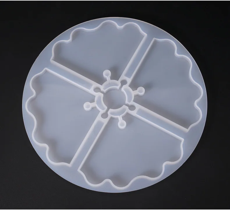 4 Quarter Circle Patterns with Irregular Edge RESIN Geode Agate Resin Coaster Mold Puzzle Silicone Mold for Resin Epoxy