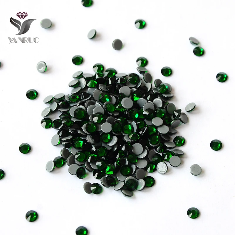 

Emerald Flatback Crystal Rhinestones Custom Bling Hotfix For Clothing, 205 emerald