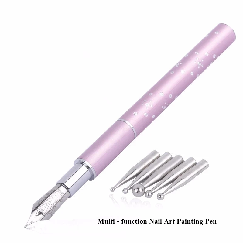 

Nail Art Tools Wood Handle Painting Drawing Brush Pen 2 Way Nail Art Dotting Tool