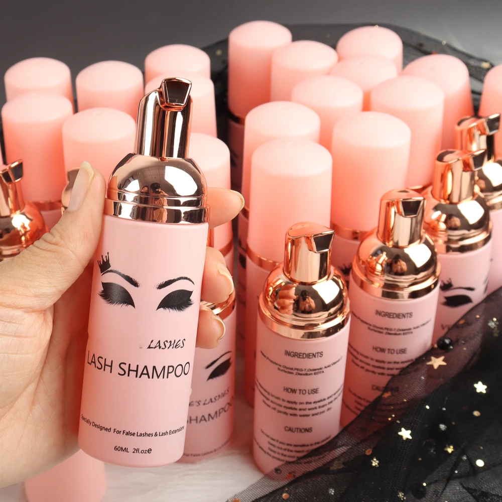 

Wholesale Eyelash Extension eyelash foam cleanser Shampoo Lash Foam Eyelash Cleaning Brush wimpern shampoo lash foam shampoo