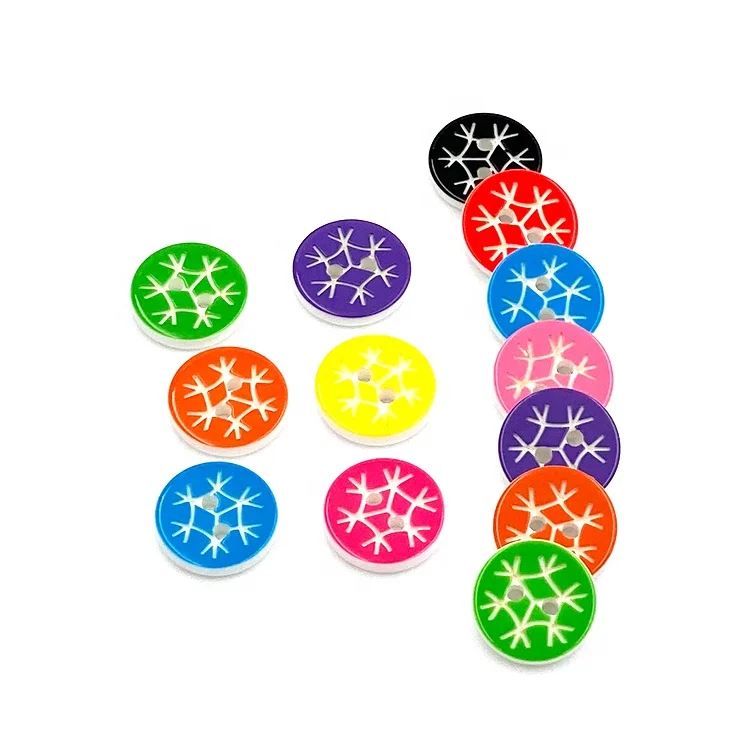 

DIY Decoration Mixed Color Scrapbooking Round Shape Resin 2 Holes Sewing Button, Mixed colored(9colors)