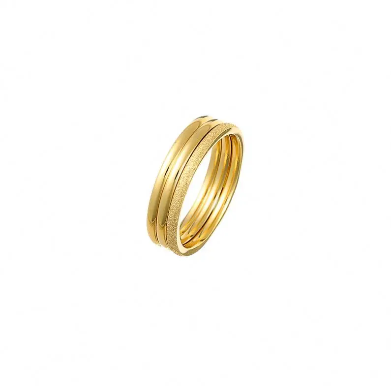 

Manufacturer wholesale Fashion titanium steel multi-ring 23k gold rings woman ring