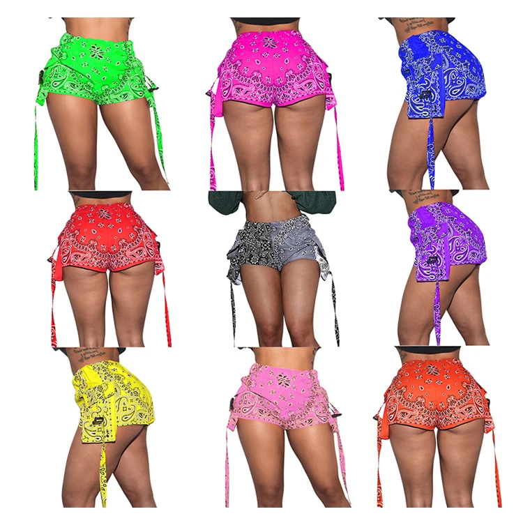 

Q21S895 Summer Fashion Print Mini Shorts High Quality 2021 Women Short Pants