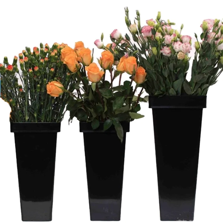 

Logo Plants Shop Rose Container Wear-resistant flower bucket Florist Household Flower Bucket Plastic Flower Bucket