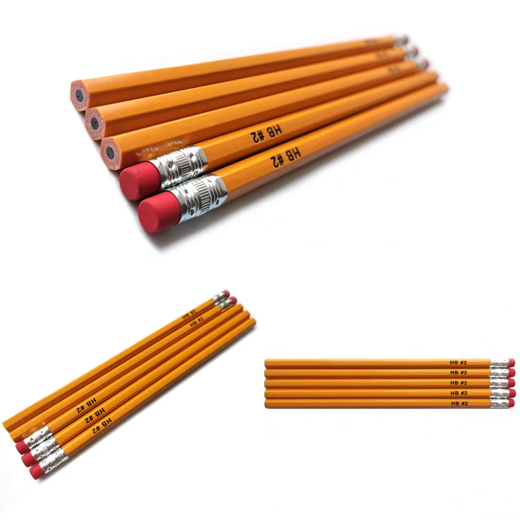 18 Years Manufacturer High Quality Plastic Yellow HB Pencil with Eraser