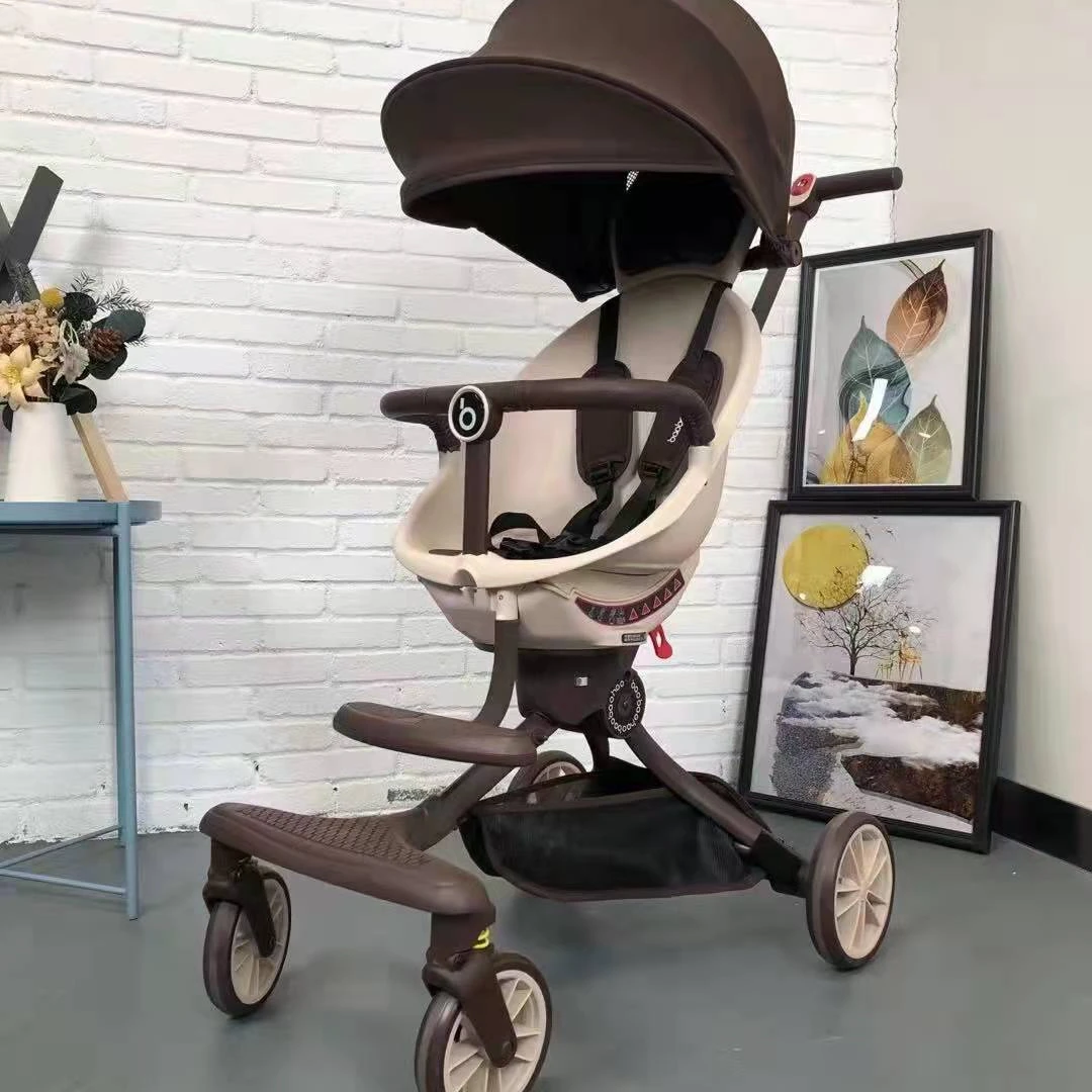 

China baobaohao V18 baby buggy lightweight luxury hot mom travel bbh stroller kids go kart cross buggy online shopping, Blue,gray