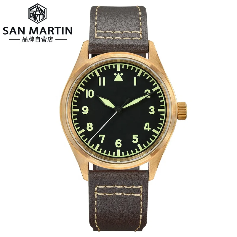 

Rts stock drop ship luxury 20atm sapphire military mechanical automatic pilot bronze pt5000 sw200 nh35 Luminous watch for sale