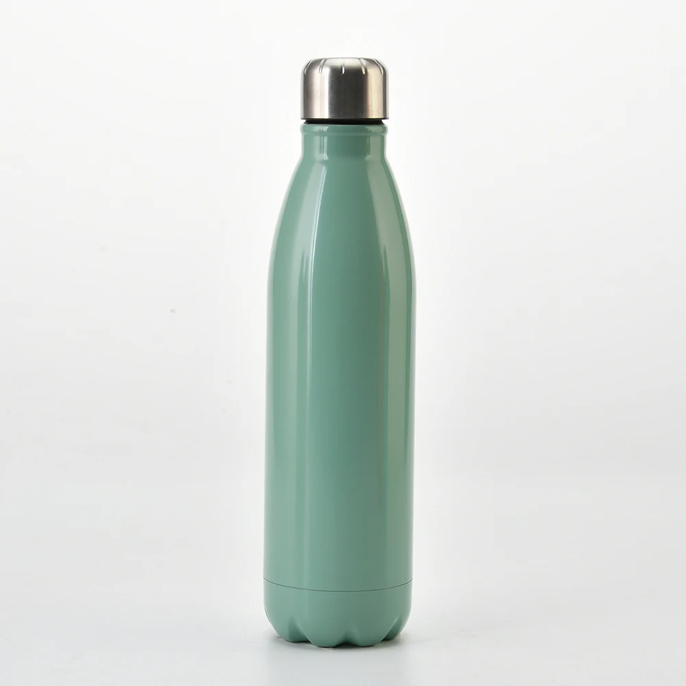 

500ML Green double wall thermo bottles thermo vacuum flasks custom insulated stainless steel bullet thermo cups mugs with lid, Customized color