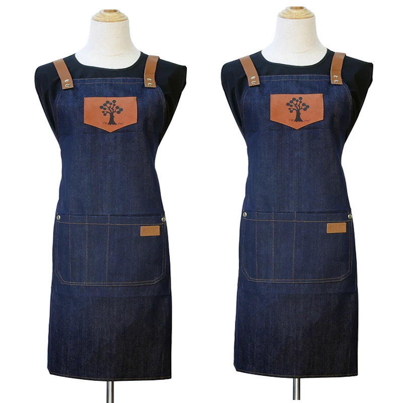 

professional old vantage Japanese Denim apron dyeing hairdresser cloth skirt work clothes barber apron