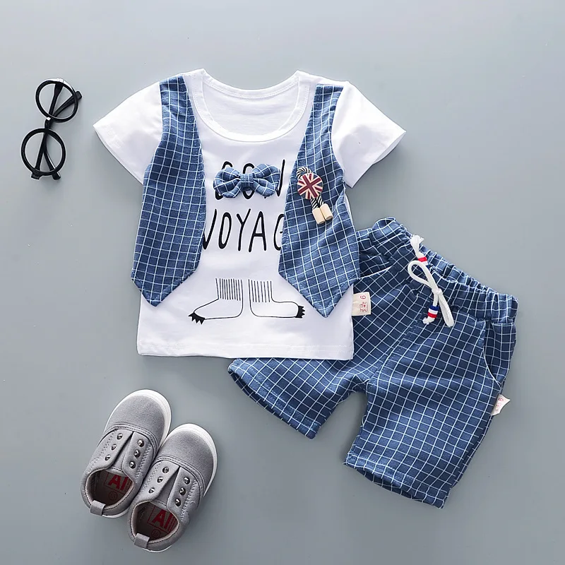 

custom summer 2 pieces kid clothing sets T shirt shorts pullover pants baby girls toddler clothes suits boys dress children wear