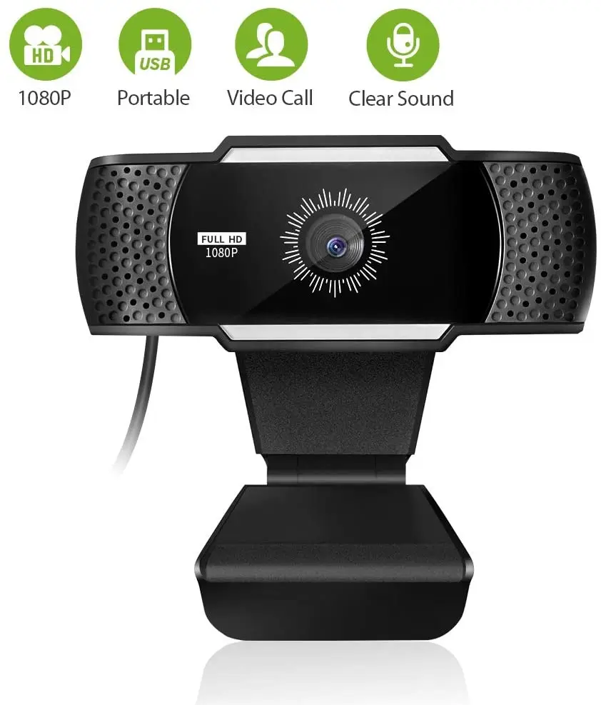 Webcam With Noise Reduction Microphone Full HD 1080 Auto Focus Web Camera for Video Conference Streaming