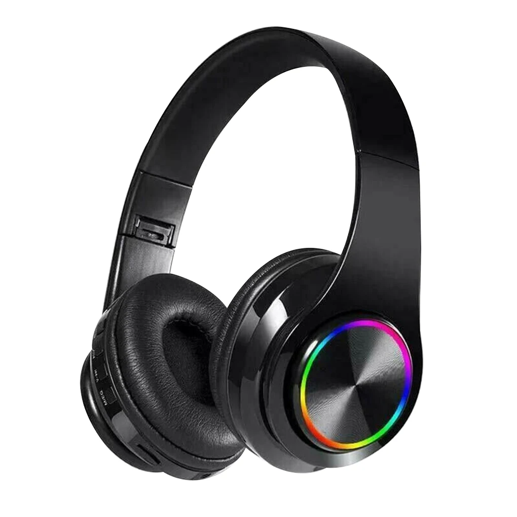 

wireless headset B39 Colorful LED headphone Portable Folding Built-in FM Earphones With MIC Support TF Mp3 Player