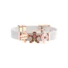 Two tone Christmas Ginger Bread cake food theme stainless steel mesh beads bracelets for Christmas gift