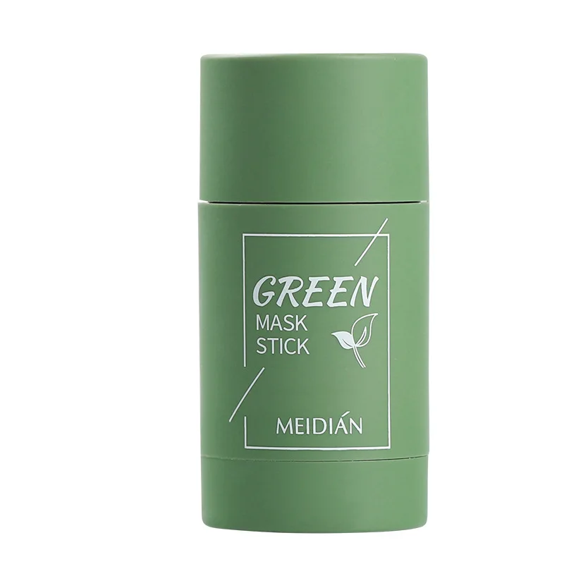 

Private Label Green Tea Acne Cleansing Moisturizer Pore Cleaner Clay Mask Stick For Daily Skin Care, Purple, green