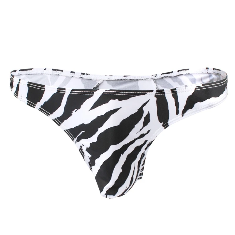 

iEFiEL Mens Zebra Print G-String Thong Briefs Plus Size Swim Sexy Underwear