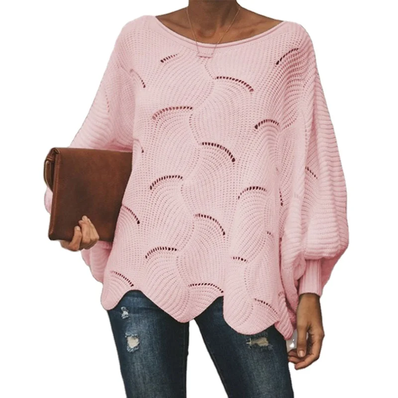 

Spring Autumn Knitted Pullover Bat Sleeve Women Plus Size Sweater, Customer's requirement