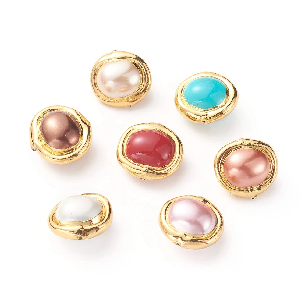 

PandaHall Golden Plated Oval Natural Cultured Freshwater Pearl Beads