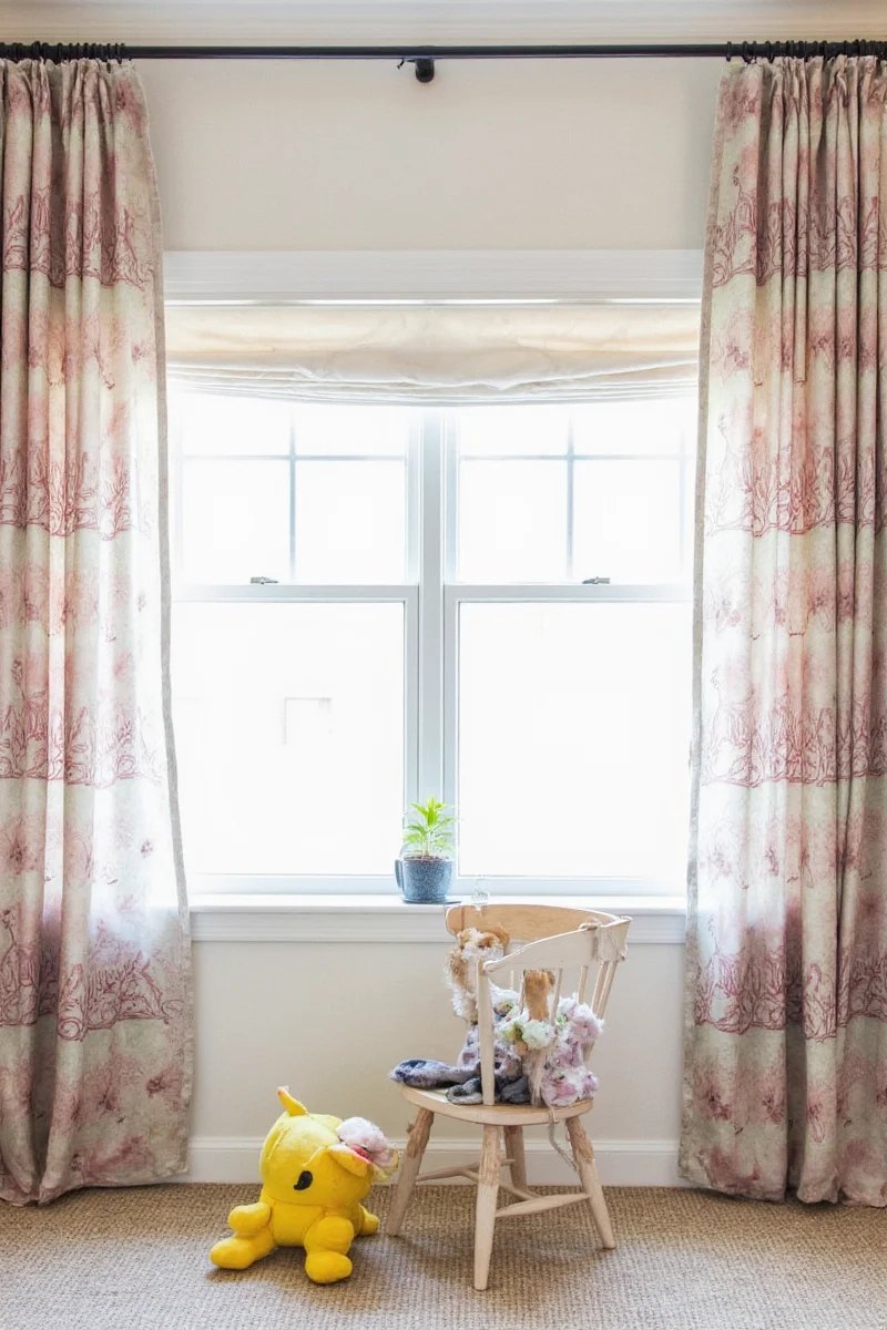 Kitchen with Curtains and Plantation Blinds