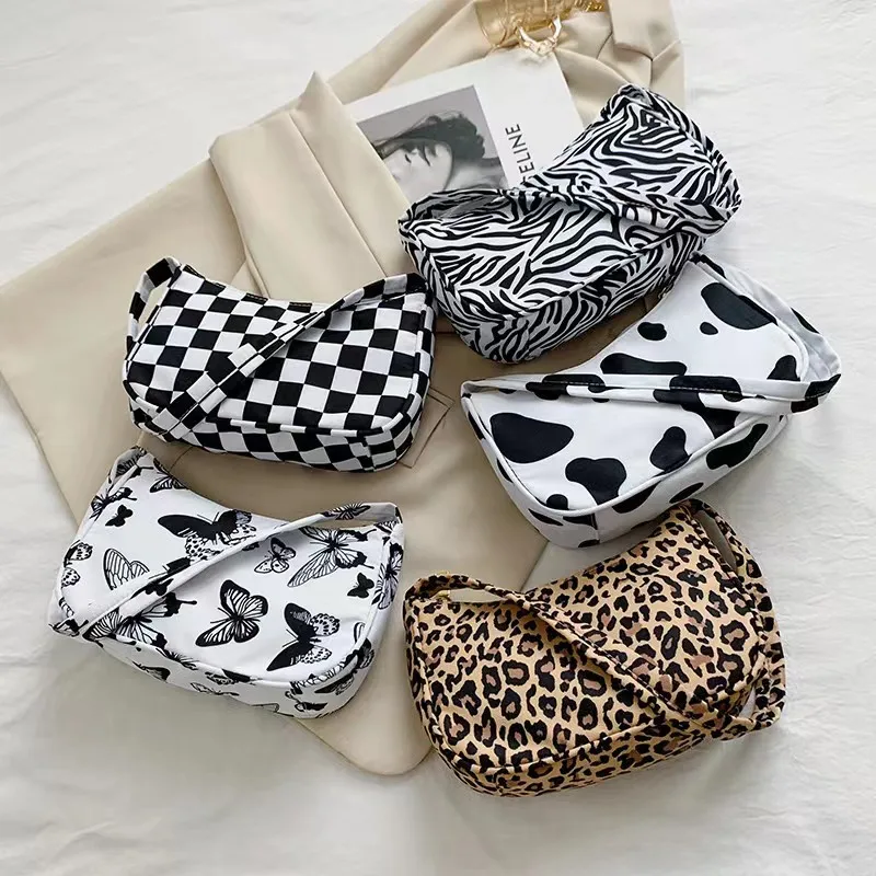 

New ladies bag 2023 personalized printed pattern underarm shoulder handbagZebra leopard print Ladies exquisite handbag