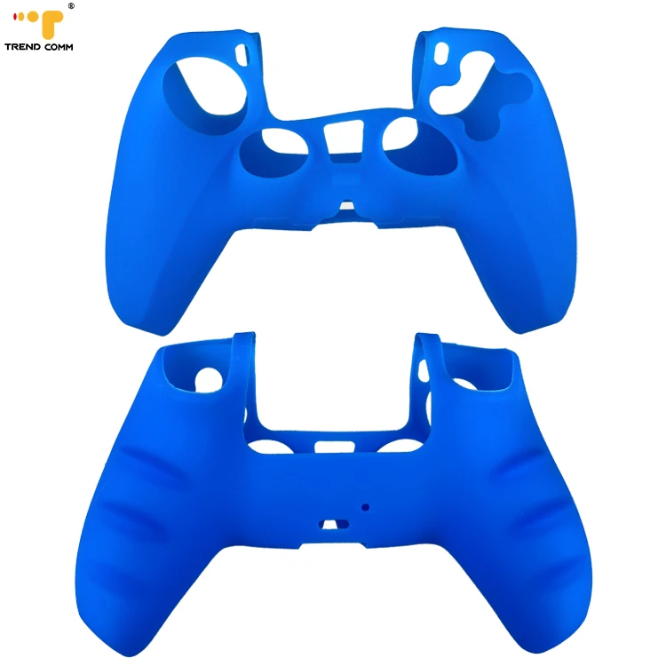 

Trendy Shockproof Silicone Cover Solid Color Case For PS5 Controller Skin, 12 colors
