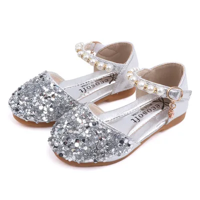 

Nian OEM Calzature per bambini little girls dress princess comfortable beautiful designer children shoes girl shoes, Pink silver gold
