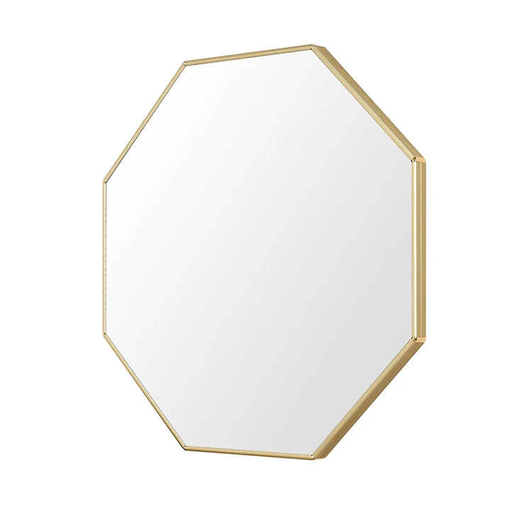 

Fashion Wall-Mounted Aluminum Alloy Golden Octagonal Mirror Hanging Mirror