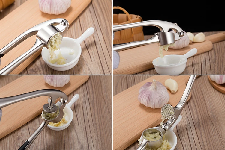 Manual Garlic crusher Garlic press and peeler set