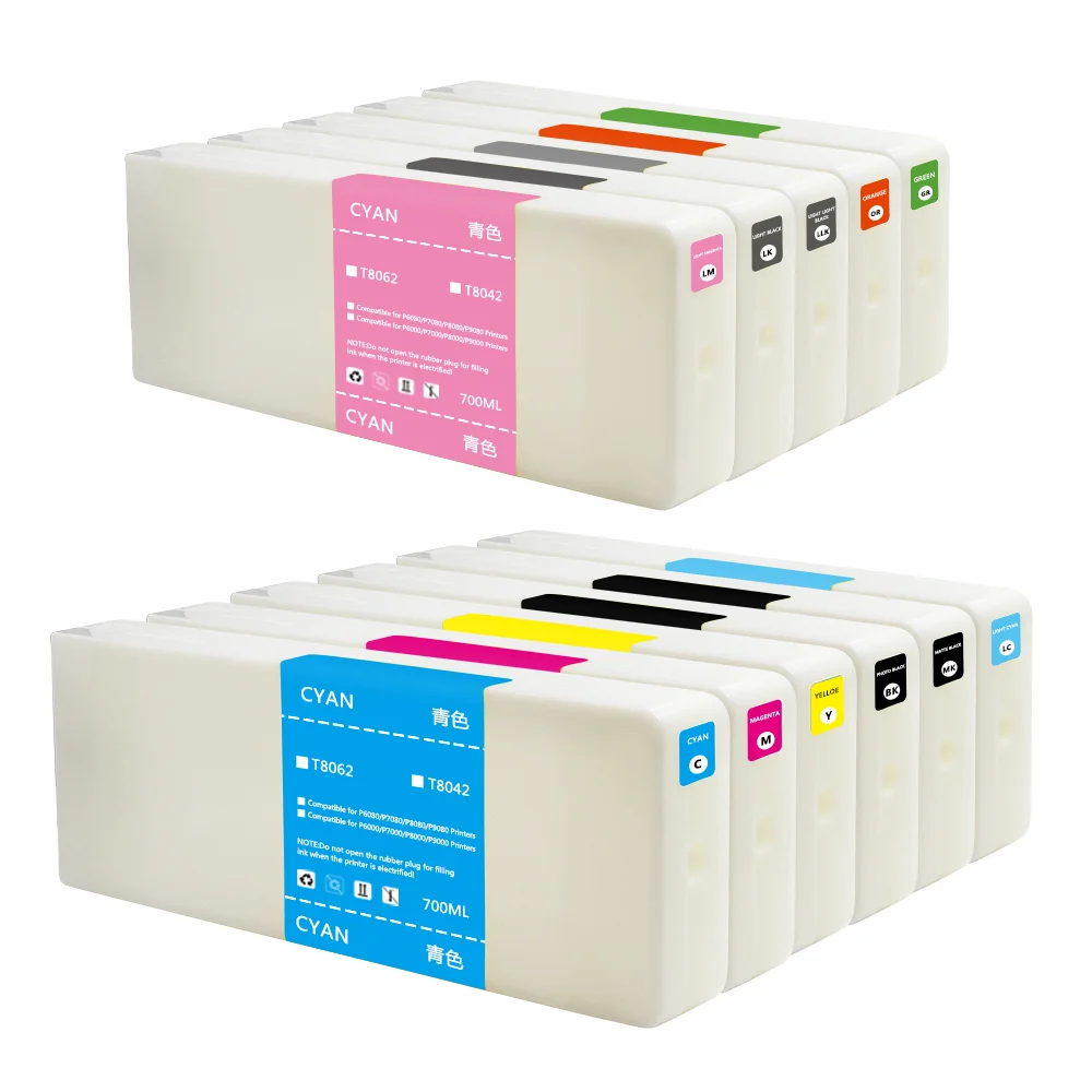 Ocbestjet 9 and 11 Colors T8041 - T8049 for Epson Ink Cartridges for Epson P6000 P7000 P8000 P9000 Printer