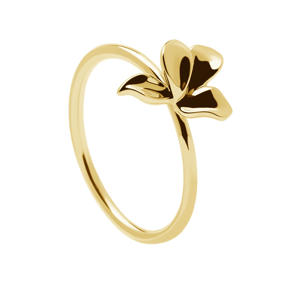 

Fine Jewelry wholesale women ring Brass jewelry 18K gold vermeil narcise jasmine gold ring