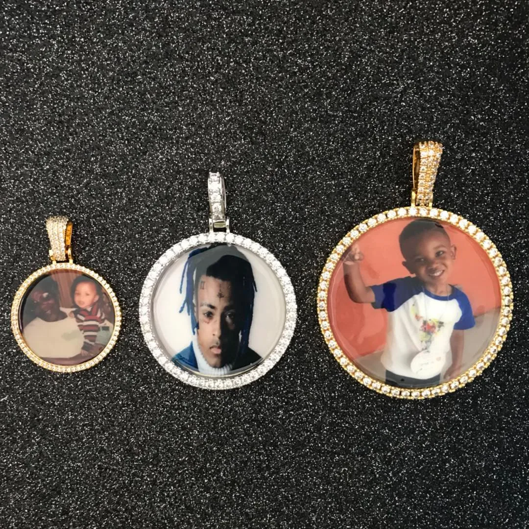 

Custom round hip hop Necklace Photo Pendant, Picture