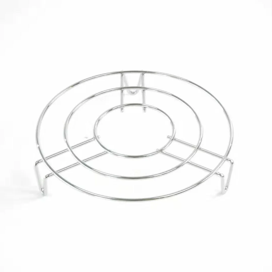 

Customize stainless steel metal kitchen usage egg steam rack utensil metal wire rivet round steamer racks