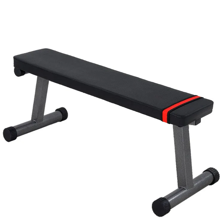 

Multi-functional Dumbbell Stool Adjustable Flat Bench Press Household Fitness Weightlifting Dumbbell Flat Bench, Black with red