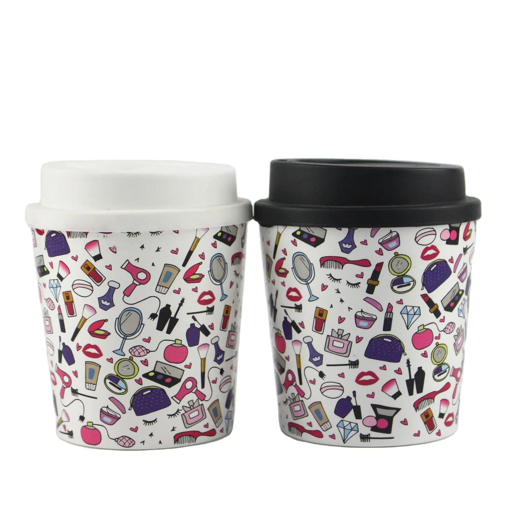 

BPA Free Plastic Coffee Mug With Lid Logo Custom Cold Drinking Cup