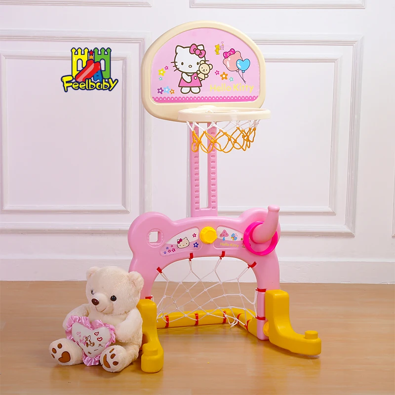 

Feelbaby classic basketball hoop stand, Pink/green/blue