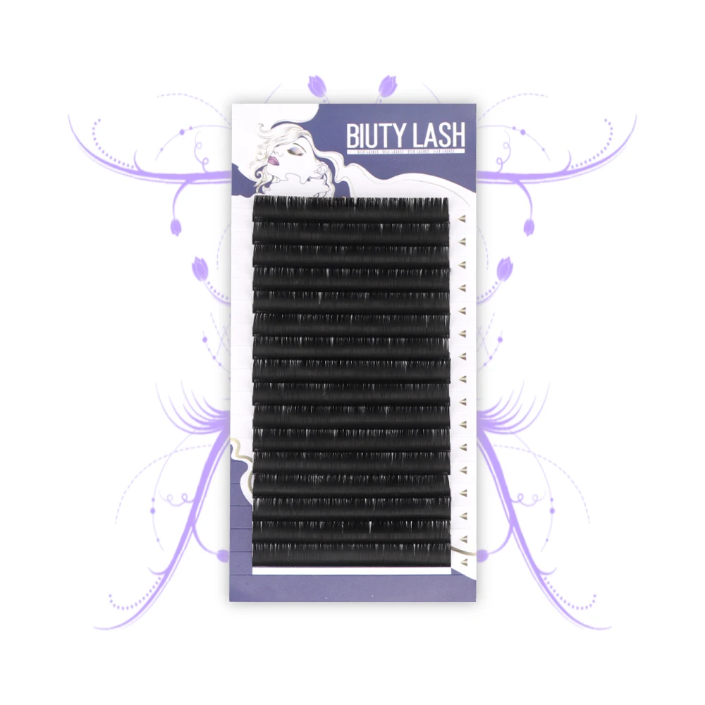 

Korean Pbt Glitter Genie Flower Individual Flare Cluster Matte Fake Eyelash Extension Products, Natural black